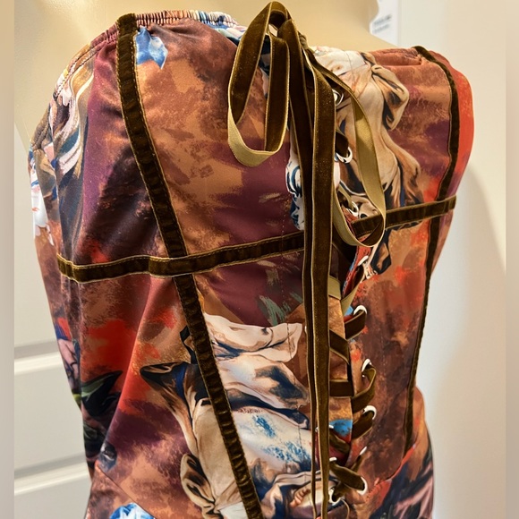 NWOT Multicolored Strapless Jumpsuit - Picture 3 of 6